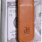 Slim Magnetic Money Clip Genuine Leather Business Card Holder for Men