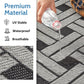 Reversible Outdoor Rug for Patio Clearance,6'X9' Waterproof Plastic Mat,Patio,Camping,Rv,Deck,Camper,Porch,Balcony,Black & White…