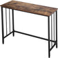 Industrial Console Table, Sofa Table for Living Room，Hallway，Entryway, Entrance Hall, Corridor - Wood Look Metal Frame 38.6" L X 11.8" W X 30.7H - Rustic Brown