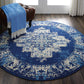Grafix Persian Navy Blue 5'3" X round Area Rug, Easy Cleaning, Non Shedding, Bed Room, Living Room, Dining Room, Kitchen (5 Round)