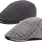 2 Pack Men'S Cotton Flat Cap Ivy Gatsby Newsboy Hat