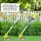 Cordless Lawn Trimmer Weed Wacker:  12V Grass Trimmer Lawn Edger with 2.0Ah Li-Ion Battery Powered and Cutting Blade, Adjustable Height Weed Eater Tool for Garden and Yard