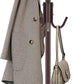 Standing Coat and Hat Hanger Organizer Rack, Bronze
