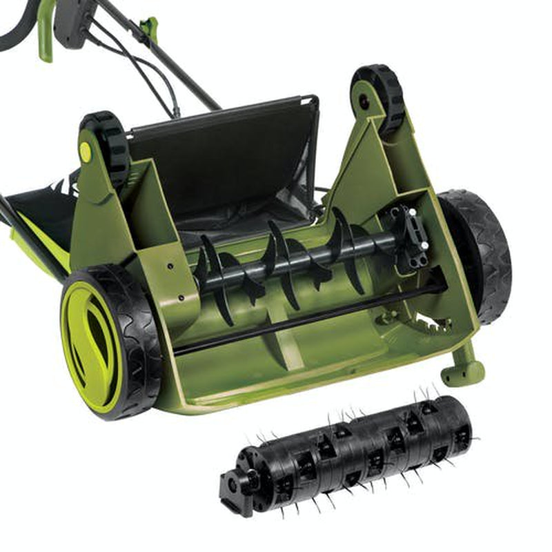 Sun Joe AJ801E Electric Lawn Dethatcher W/ Collection Bag, 13 Inch, 12 Amp, Scarifier