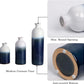 Modern Ceramic Vase for Home Decor, Set of 3 Glazed Blue and White Decorative Vases for Pampas Grass, Stoneware Vases for Mantel,Table, Shelf, Living Room Decoration, 11.8 Inch