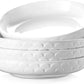 Large Pasta Bowls, Thanksgiving Dishes Christmas Plates, 54 Oz Serving Bowls White Salad Bowls, Ceramic Dinner Bowl and Plate, Pasta Soup Plate, Italian Pasta Bowls Set of 4, House-Warming Gift