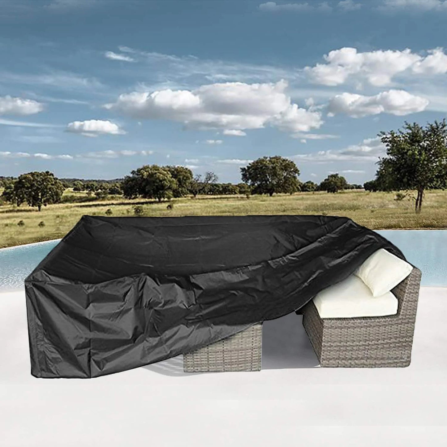 Patio Furniture Set Cover Outdoor Sectional Sofa Set Covers Outdoor Table and Chair Set Covers Water Resistant Large 126 Inch L X 63 Inch W X 28 Inch H