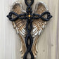 Angel Wings Wall Cross - Jesus Spiritual Art Sculpture