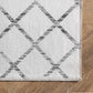 Moroccan Blythe Machine Washable Area Rug, 4' X 6', Grey