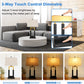 Touch Control Table Lamp with USB Charging Port, 3-Way Dimmable Desk Lamp Modern Nightstand Lamp with Fabric Lampshade for Reading Living Room Office(Dimmable Bulb Included)