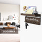 Wall-Mounted Key and Mail Holder, Wooden Key Rack with 4 Double Key Hooks, Rustic Home Decor for Entryway