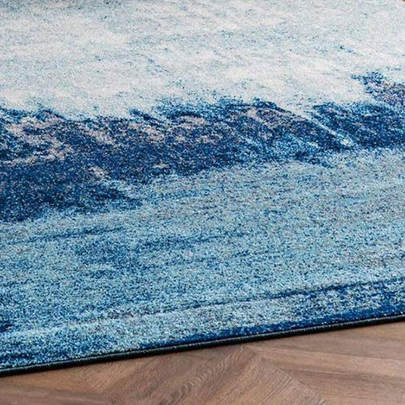 Alayna Abstract Area Rug, 5' X 7' 5", Blue