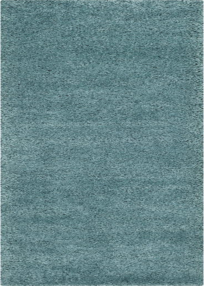 Milan Shag Collection 3' X 5' Aqua Blue SG180 Solid Non-Shedding Living Room Bedroom Dining Room Entryway Plush 2-Inch Thick Area Rug