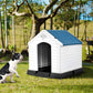 Dog House for Small Dogs, Waterproof Plastic Dog Houses with Air Vents and Elevated Floor, Easy to Assemble, Outdoor Cat Feeding Station Indoor Patio Backyard Dog Kennel House