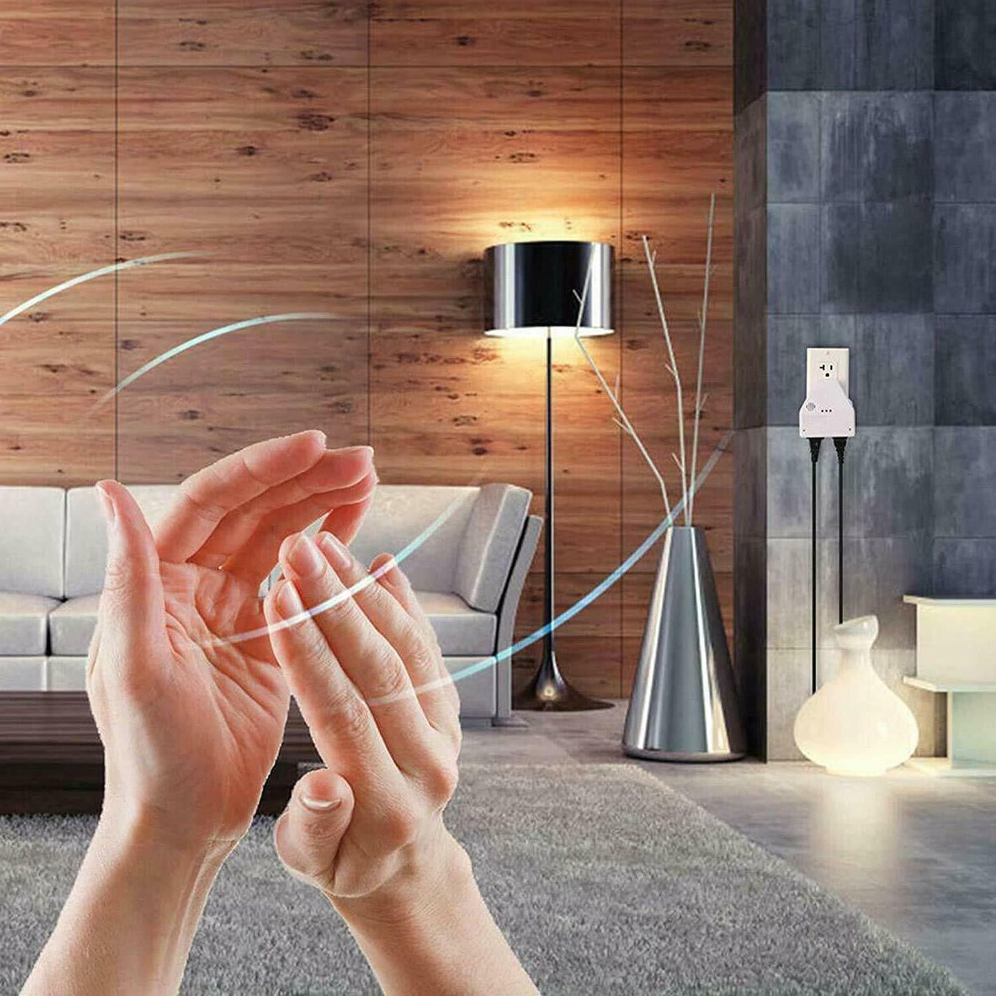 Convenient Sound Activated Clap On/Off Light Switch Wall Socket Outlet Adapter