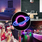 Neon Signs Planet Neon Sign, LED Neon Light Sign for Wall Decor, USB Powered Aesthetic Neon Signs for Bedroom, Cool Room, Kids Room, Bar, Festival, Birthday, Wedding, Party Decoration