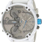 Men'S Mr. Daddy 2.0 Chronograph White-Tone Stainless Steel Watch DZ7419