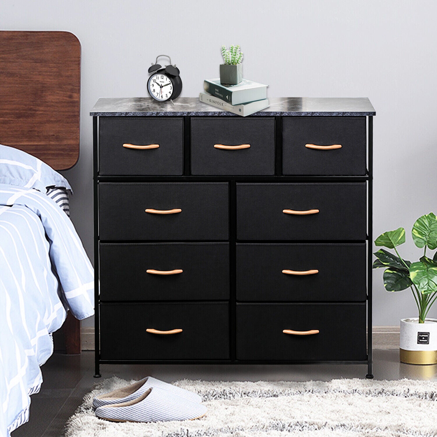 Dresser 9 Drawer Bedroom Furniture Storage Chest Organizer Closet Cabinet Home
