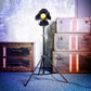 Vintage Industrial Black Retro Tripod Adjustable Floor Lamp Parking Light, 5 Meter Cable with Foot Switch Parking Light Tripod Gooseneck for Living Room Bedroom Office Bar Lighting (Pack of 2)