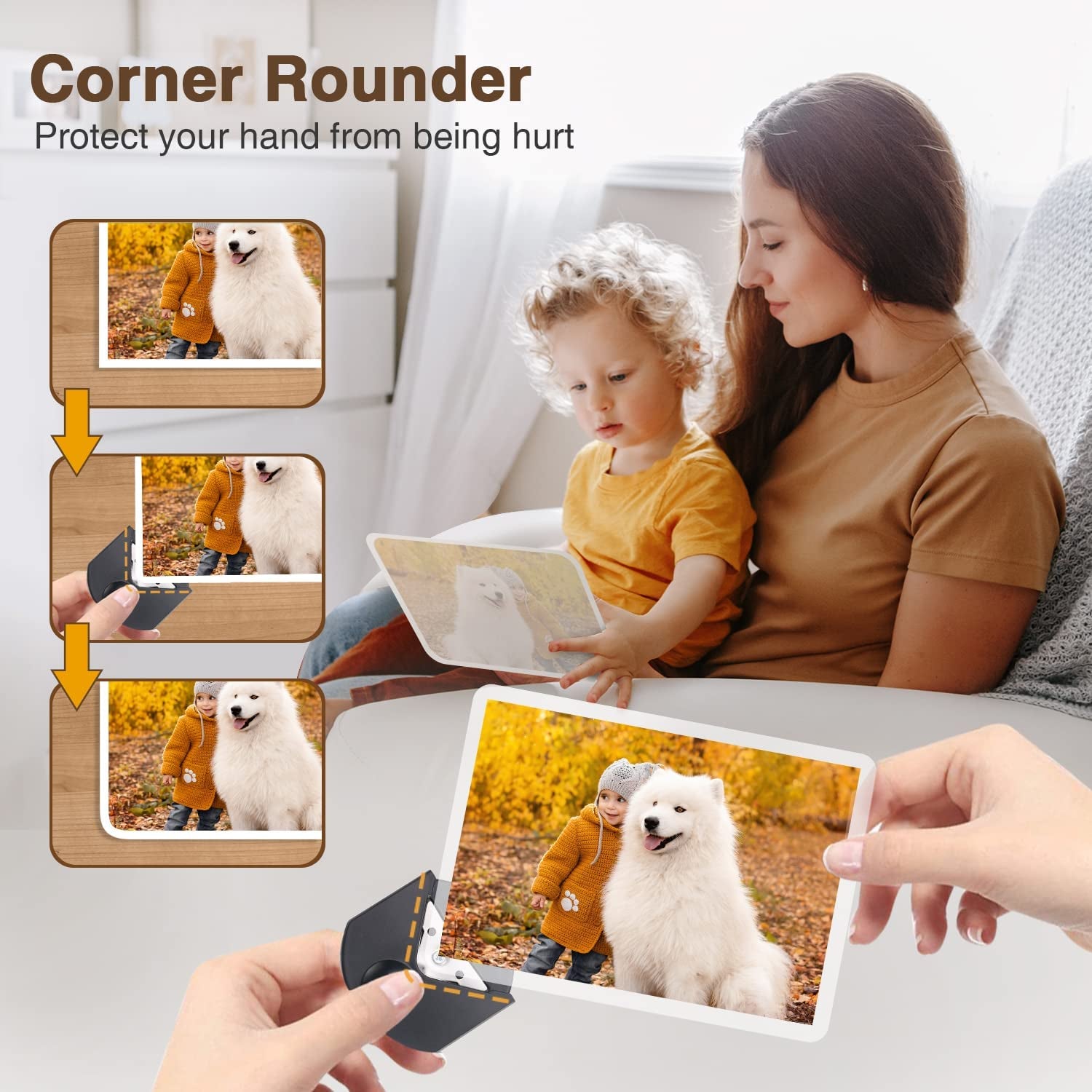 Laminator Machine with Laminating Sheets 20 Pouches,  9-Inch Thermal Laminator, Personal 5-In-1 A4 Desktop Laminating Machine Built-In Paper Trimmer Hole Puncher and Corner Rounder