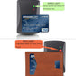 Slim Minimalist Front Pocket Wallet with Money Clip for Men, Genuine Leather RFID Blocking