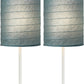 PORTRES 18.75'' Traditonal Accent Table Lamp Set of 2 for Bedroom Desk Lamps for Living Room Kids Room Study Room Office Rustic Decor Nightstand Rice Paper Lamps ( White& Gray)