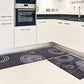 Kitchen Rug Set of 2, Non-Skid Machine Washable Kitchen Laundry Floor Mat Absorbent, Runner Rug and Door Mat Set, Durable Polyester Tufting Surface & Non-Slip Latex Backing