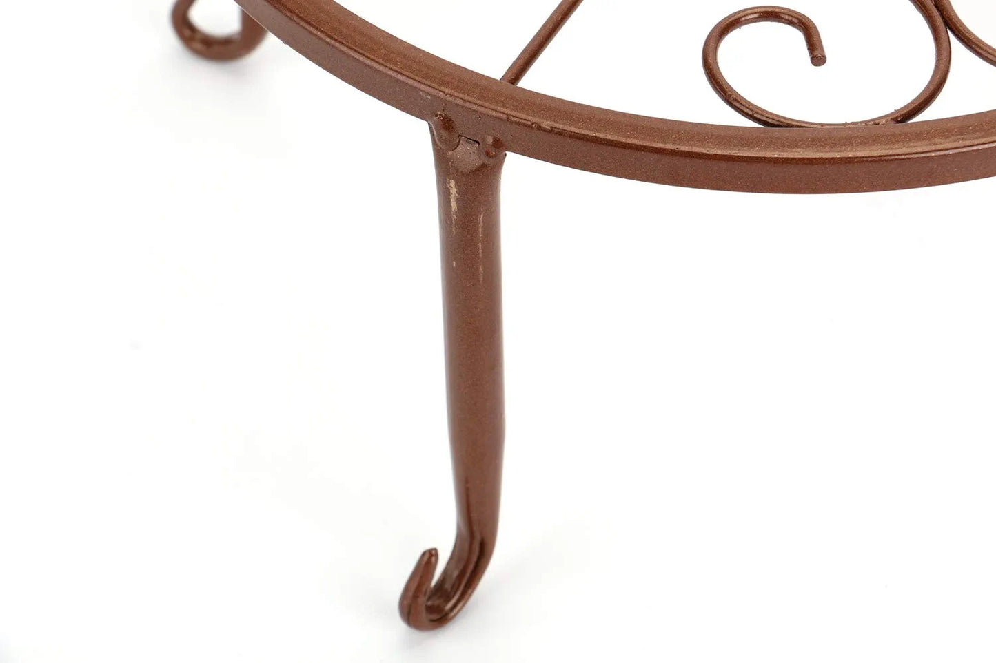 4 Pack 9" Metal Plant Stands for Indoor and Outdoor, Planters Stand, Flower Pots Holder, Beverage Dispenser Stand, Pumpkin Stand for Floor and Tabletop Decoration - Brown