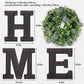 Home Sign Wall Decor Wooden Farmhouse Wall Decor Hanging Letters Home Sign with Eucalyptus Wreath for Front Door Living Room Entryway Kitchen Bathroom Housewarming