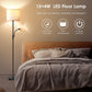 LED Floor Lamps for Living Room, 15W Dimmable Floor Lamp with 4W Adjustable Reading Light, 3000K Brightness Light, Modern Floor Lamp with Linen Lampshade,Led Standing Lamp for Bedroom,Office,Farmhouse