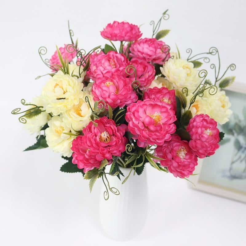Chrysanthemum Flowers Artificial Bouquet Home Wedding Office Party Decor 7 Heads