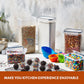 24 Pack Airtight Food Storage Container Set - BPA Free Clear Plastic Kitchen and Pantry Organization Canisters with Durable Lids for Cereal, Dry Food Flour & Sugar - Labels, Marker & Spoon Set