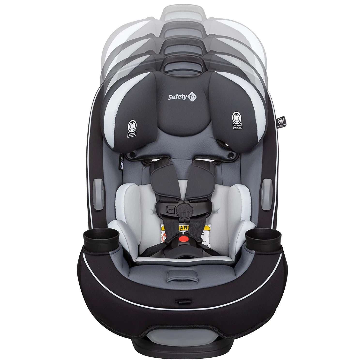 Grow and Go All-In-One Convertible Car Seat,Rear-Facing 5-40 Pounds, Forward-Facing 22-65 Pounds, and Belt-Positioning Booster 40-100 Pounds, Carbon Ink