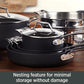Essentials Nonstick Hard Anodized 8.5 and 10.5-Inch Fry Pans, 2 Piece, Grey