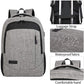 Travel Laptop Backpack anti Theft Water Resistant Backpacks School Computer Bookbag with USB Charging Port for Men Women College Students Fits 15.6 Inch Laptop (Grey)