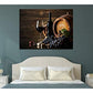 Kitchen Canvas Wall Art KAWAHONE Red Wine Cups Home Decor Fruit Wine Wooden B...