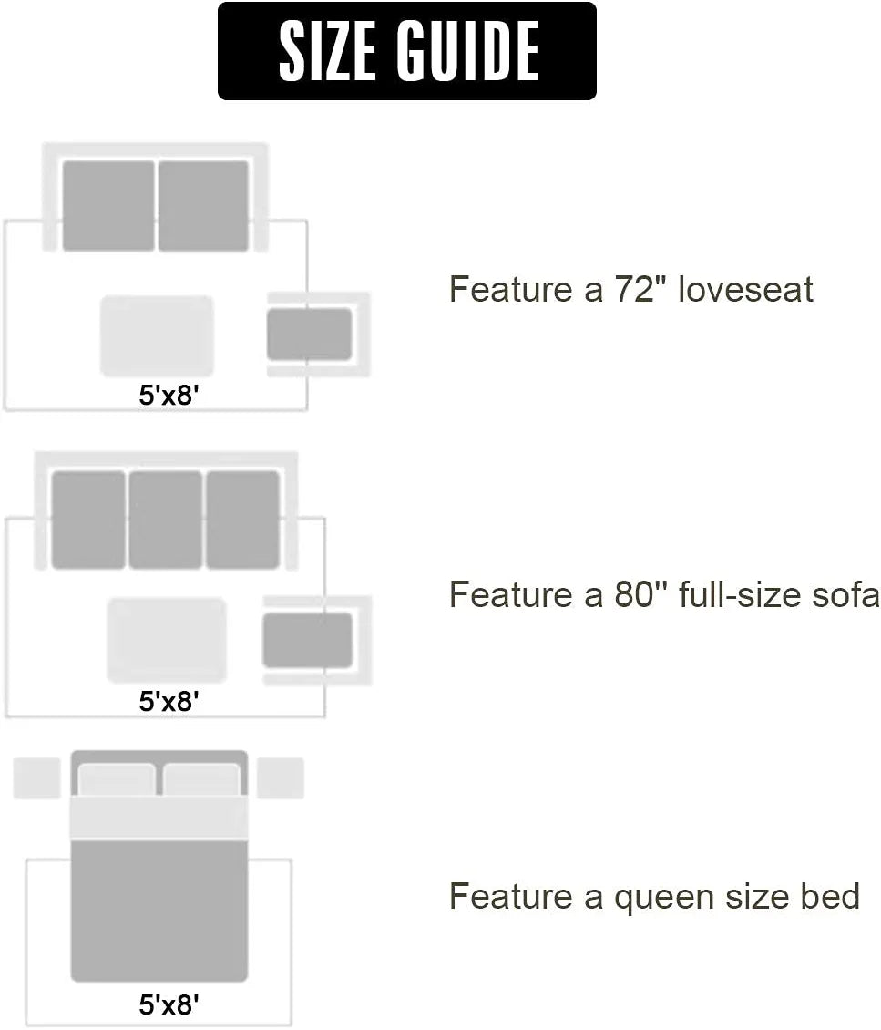 Luxury Shag Area Rug Modern Indoor Plush Fluffy Rugs, Extra Soft and Comfy Carpet, Geometric Moroccan Rugs for Bedroom Living Room Girls Kids Nursery, 5X8 Feet Grey/White