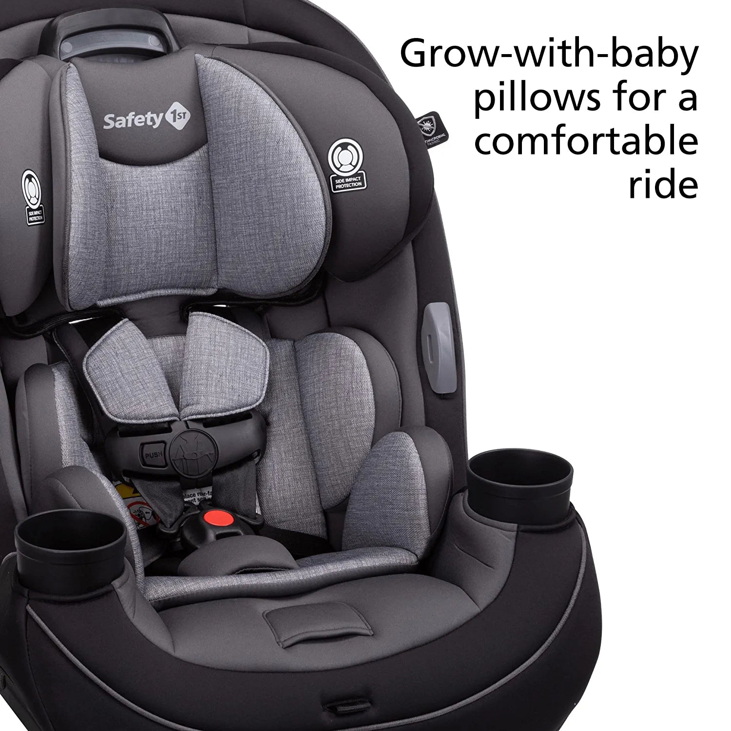 Grow and Go All-In-One Convertible Car Seat,Rear-Facing 5-40 Pounds, Forward-Facing 22-65 Pounds, and Belt-Positioning Booster 40-100 Pounds, Carbon Ink