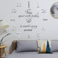 DIY Wall Clock,3D Frameless Wall Clock,Large Modern Design Decor Sticker DIY Wall Clock Kit for Bedroom Living Room Home Decorations,Adjustable Size and Easy to Assemble (Silver)