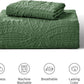 Twin Quilt Set Olive Green Bedspreads - Soft Bed Summer Quilt Lightweight Microfiber Bedspread- Modern Style Coin Pattern Coverlet for All Season - 2 Piece (1 Quilt, 1 Pillow Sham)