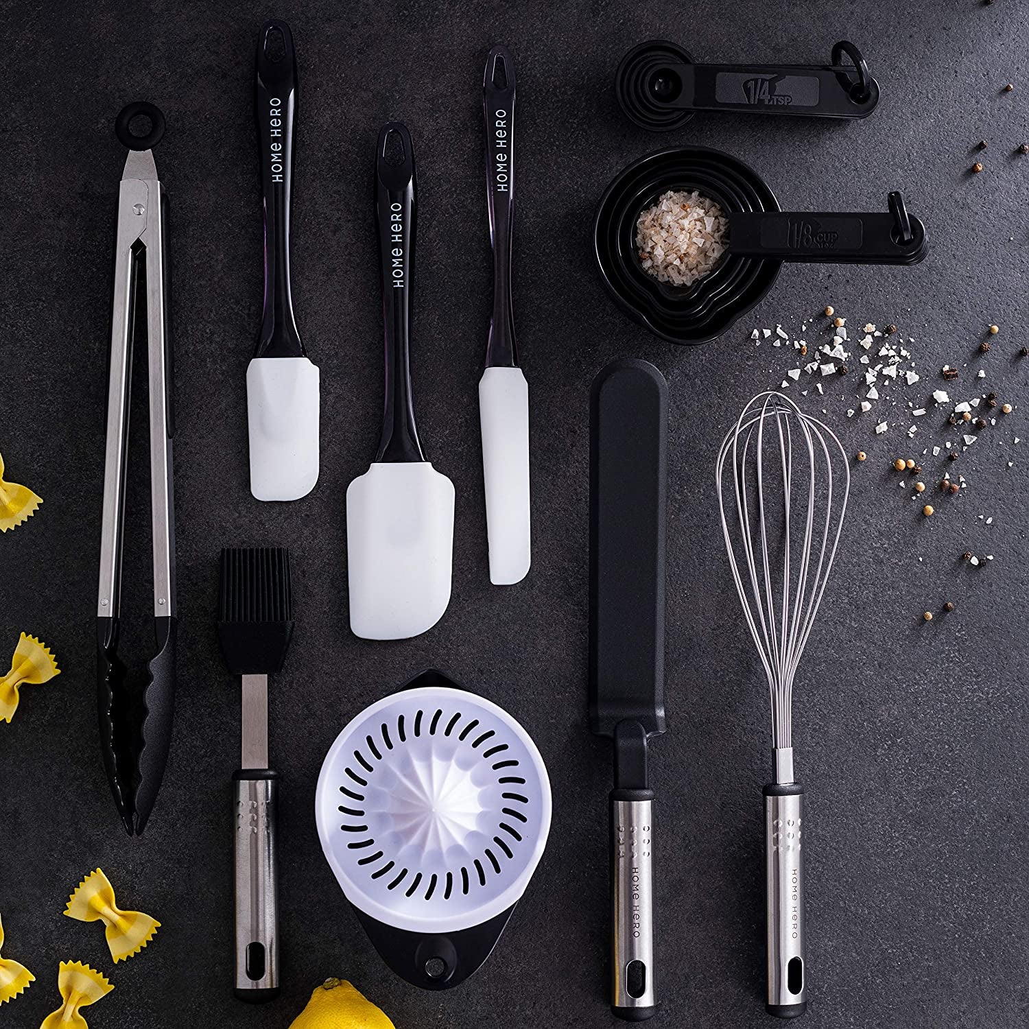 Kitchen Utensils Set - Nylon & Stainless Steel Cooking Utensils Set - Non-Stick Kitchen Utensils with Spatula - 44 Pc Set
