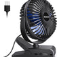 USB Powered Clip on Fan, 6 Inch Portable Fan with Cord, 3 Speeds Strong Airflow, Small Fan with Sturdy Clamp, Quiet Personal Desk Fan & Clip Fan