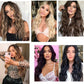 Invisible Wire Hair Extensions Long 20 Inches Wavy Hair Extensions with Adjustable Size Invisible Wire Hairpieces for Women (6A)