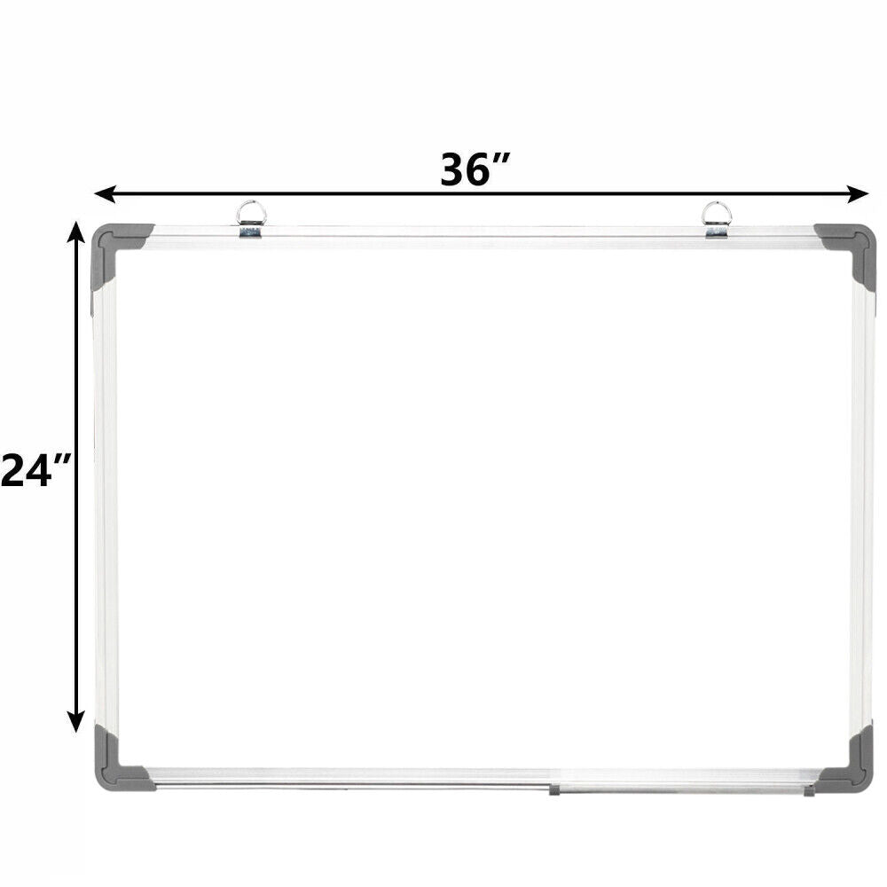 36"X24" Magnetic Writing Whiteboard Dry Erase Board W/Eraser Office Single Side