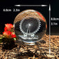 Crystal 2.4 Inch (60Mm) Carving Ferris Wheel Crystal Ball with Sliver-Plated Flowering Stand,Fengshui Glass Ball Home Decoration