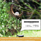 Garden Solar Lights Pathway Outdoor Moon Crackle Glass Globe Stake Metal Lights,Waterproof Warm White LED for Lawn,Patio or Courtyard (Bronze)
