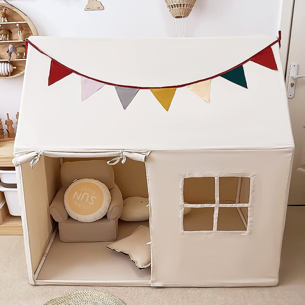 Kids Tent Indoor & Outdoor Toddler Tent Kids Play Tent Large Kids Playhouse Tent Toys with Pennant Banners