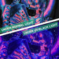 Blacklight Skull Tapestry, the Kissing Lovers Tapestry UV Reactive Trippy Neon Tapestries Glow in the Dark Party Backdrop, Skeleton Wall Art for Bedroom Living Room – 51.2” X 59.1”