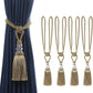 4 Pack Curtain Hand-Woven Tiebacks Crystal Holdbacks Home Decorative Tassels (Golden, 4 Pack)