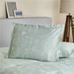BEDSURE Queen Comforter Set - Sage Green Comforter Cute Floral Bedding Comforter Sets, 3 Pieces Reversible Flowers Botanical Soft Bed Set with 2 Pillow Shams